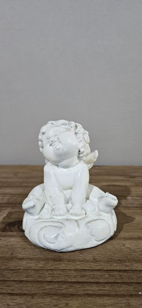 Anjo de Cerâmica branca