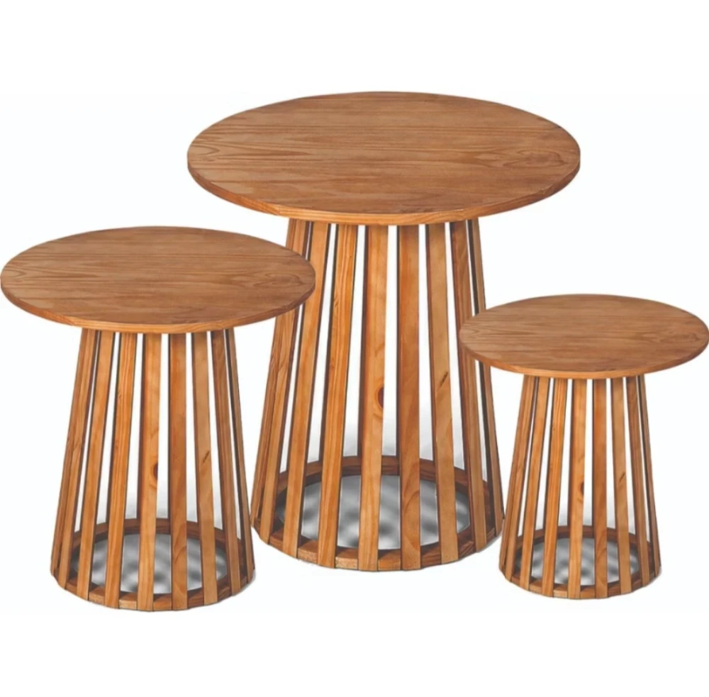 Trio de mesa Ripado