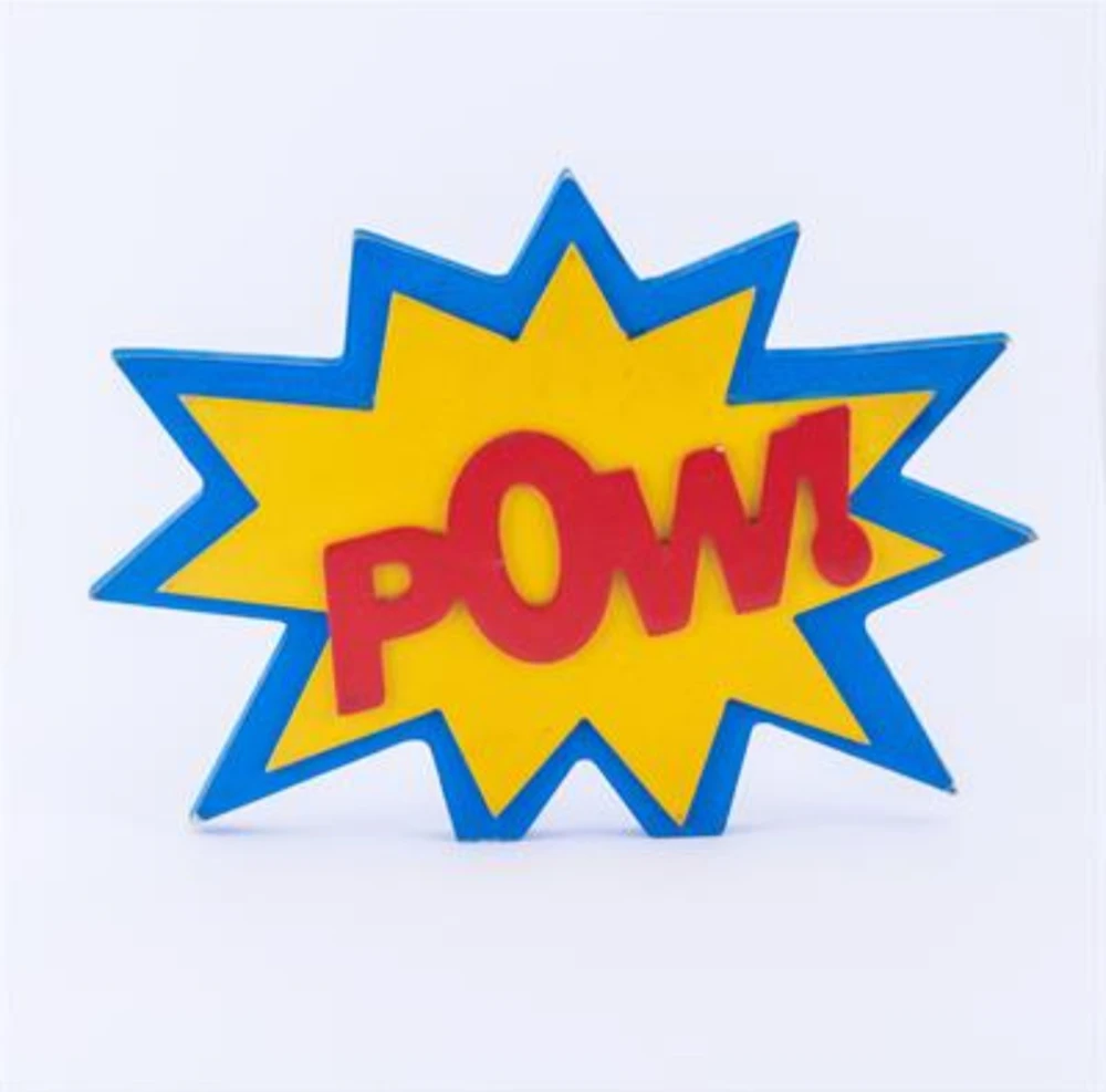Placa decorativa POW