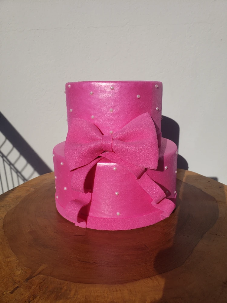 Bolo Laço Rosa