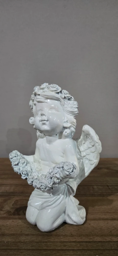 Anjo de Cerâmica branca